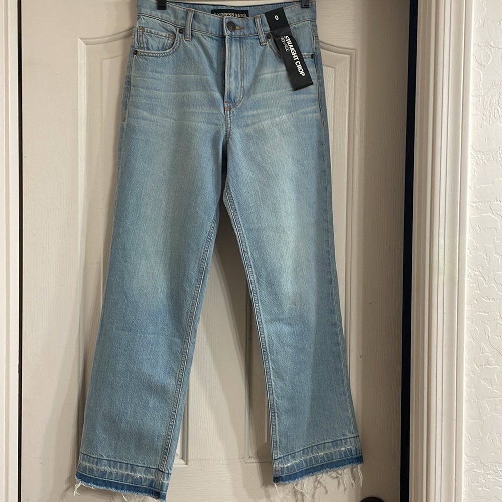 NWT | Express Straight Crop High Rise Jeans - Picture 2 of 10